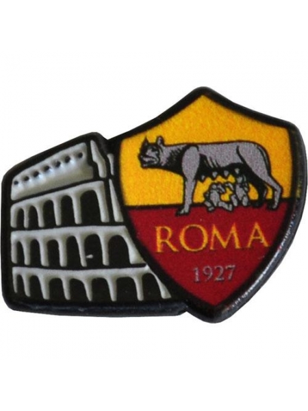 Distintivo smaltato Colosseo e logo AS ROMA